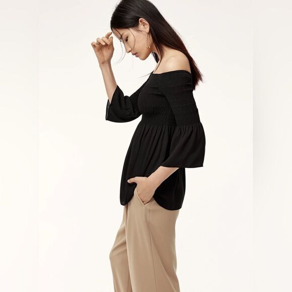 Aritzia | Babaton Grantland Smocked Top in Mauve - Picture 7 of 11